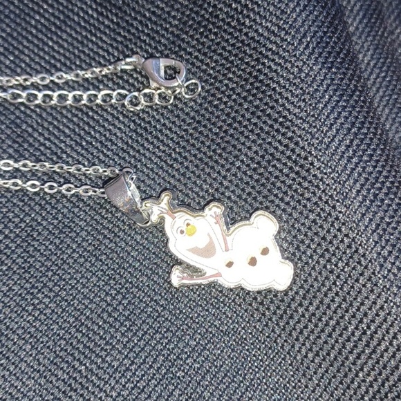 Disney JCM Frozen Olaf the Snowman 16" necklace in silvertone - Picture 1 of 2